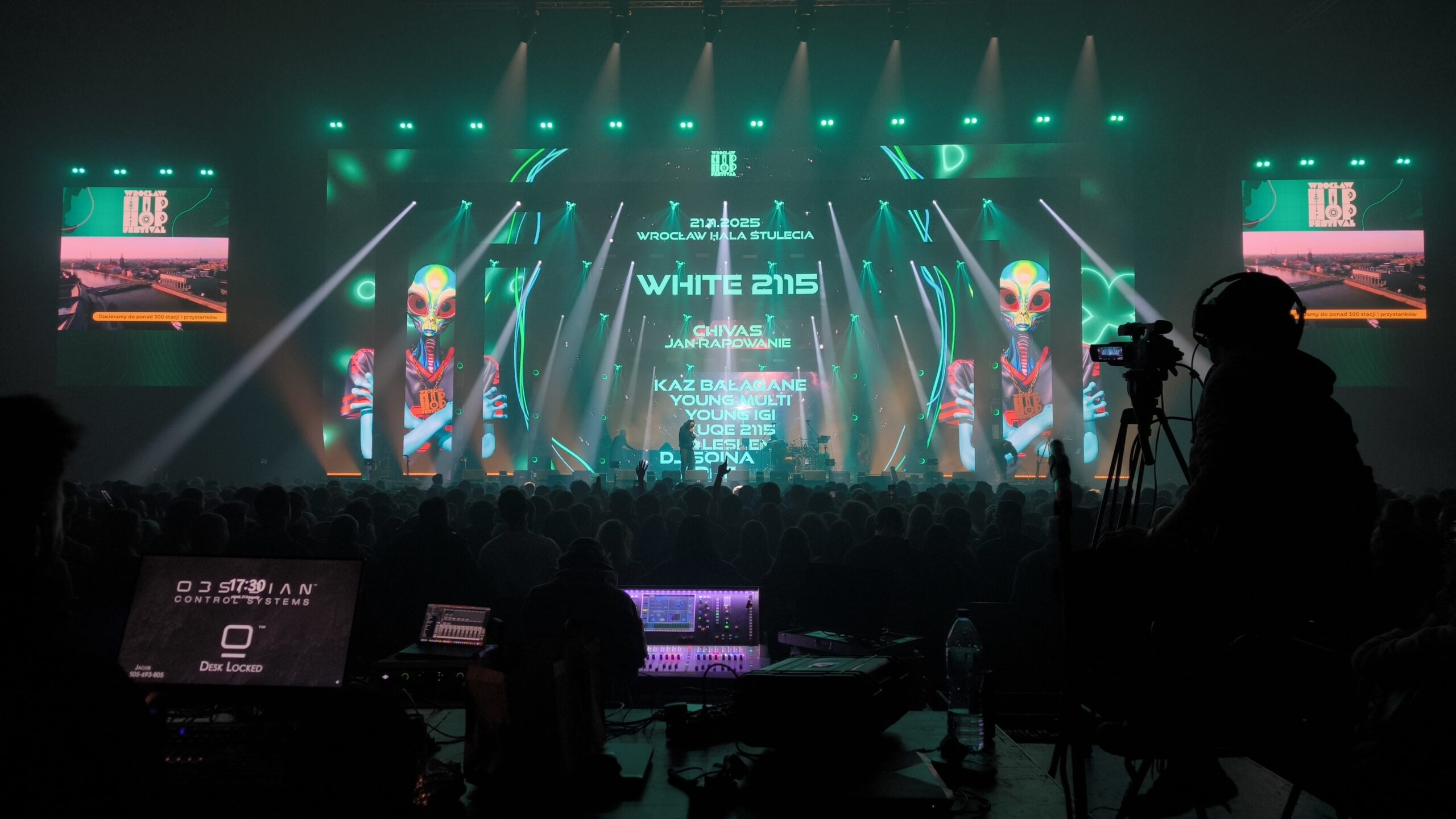 Custom LED stage visuals and concert screen content designed for a major live music event, featuring large-format displays, motion graphics and immersive audience experiences.